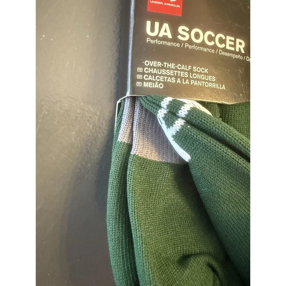 UA Soccer Perf Over‎ The CalfSocks Gray Size Adult L New